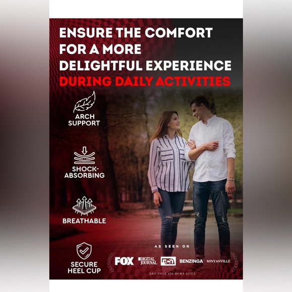 Men👨🏻 7.5-9 Women👱🏽‍♀️ 8.5-10 Med Anti-Fatigue Shoe👟Insoles Arch Support - Picture 8 of 8